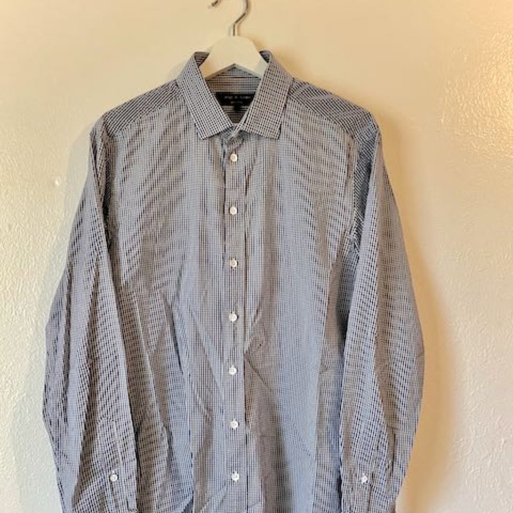 Rag & Bone Men's Size 16 Long-Sleeve Button-Up Shirt